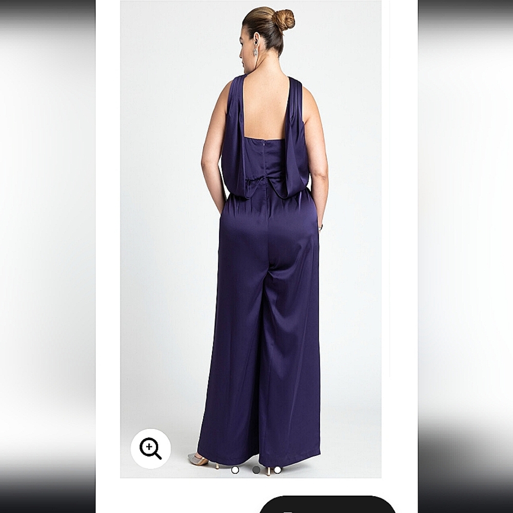 Plus size wideleg jumpsuit purple